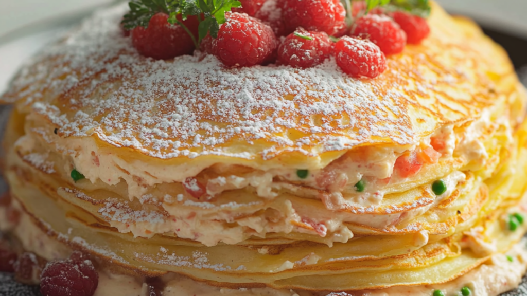 Gâteau de Crêpes Salées