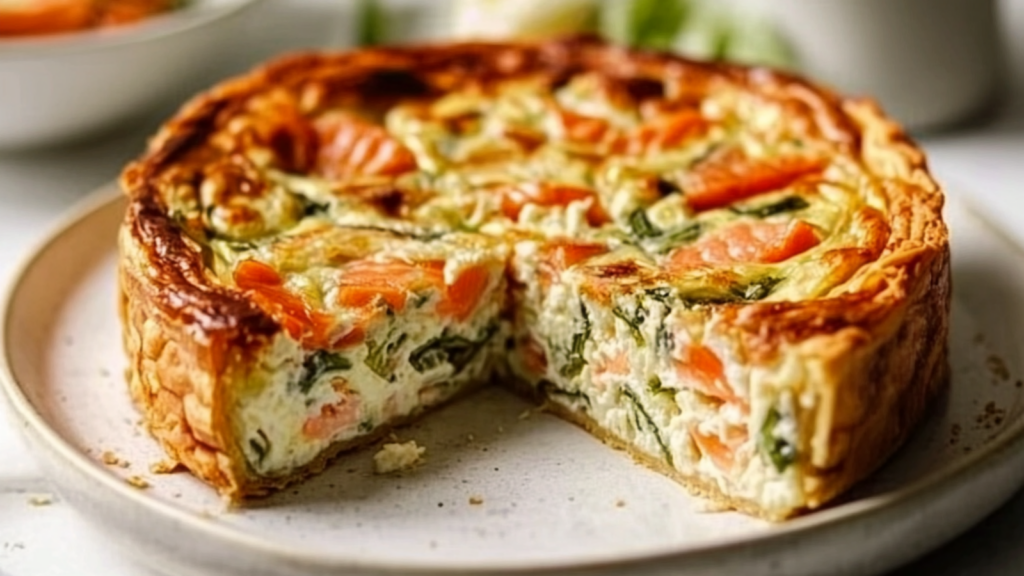 Quiche saumon poireaux