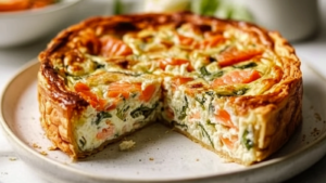 Quiche saumon poireaux