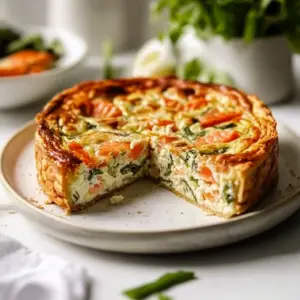 Quiche saumon poireaux