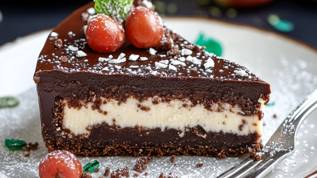 Gâteau au fromage chocolat noix de coco