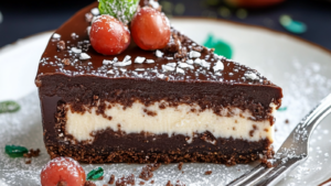 Gâteau au fromage chocolat noix de coco