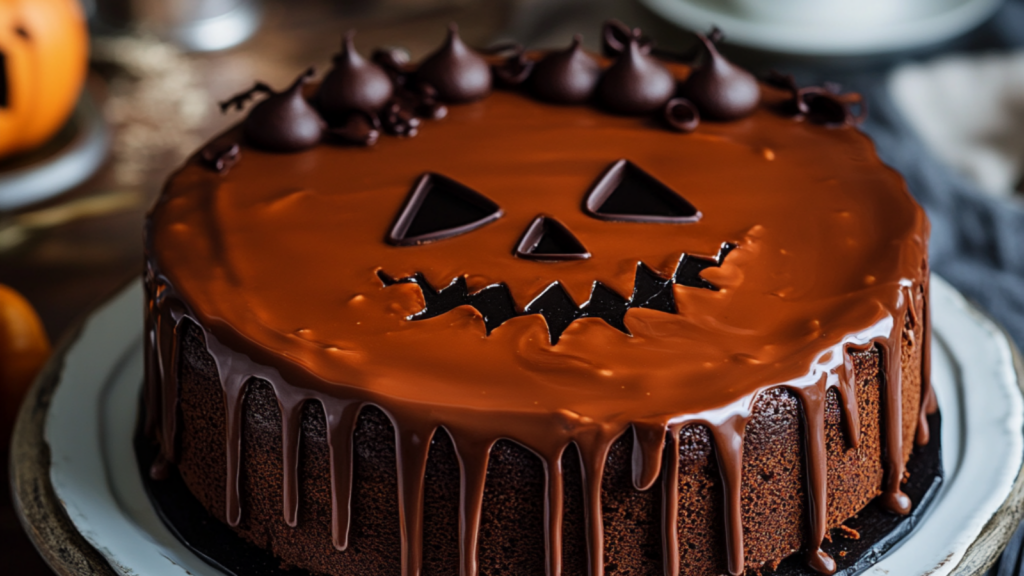 Gâteau d'Halloween au Chocolat et à la Citrouille