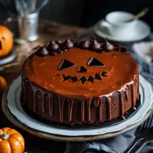 Gâteau d'Halloween au Chocolat et à la Citrouille