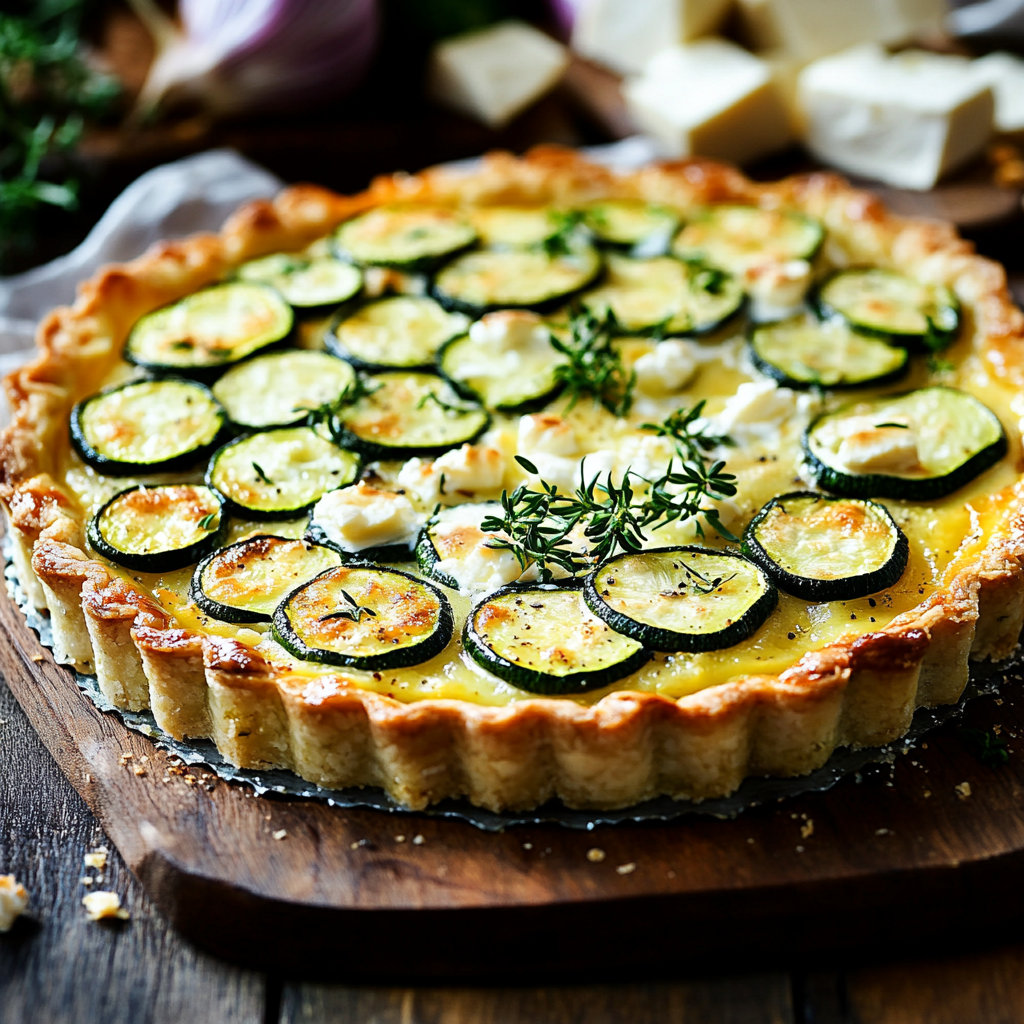 Tarte courgette chèvre : une recette facile et savoureuse