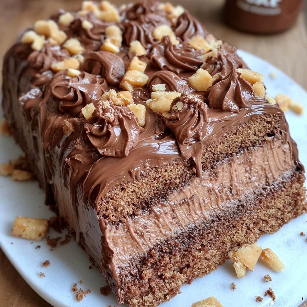 Gâteau Moelleux au Nutella et aux Barres Bueno