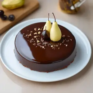 Entremet poire chocolat