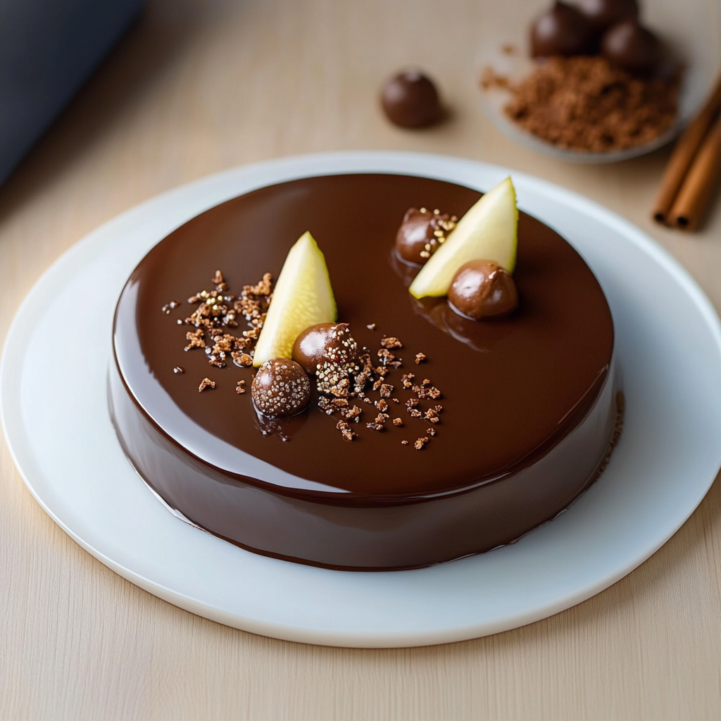 Entremet poire chocolat