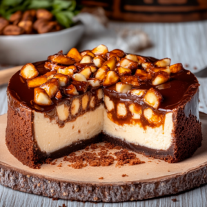 la Recette de Cheesecake Snickers Sans Cuisson