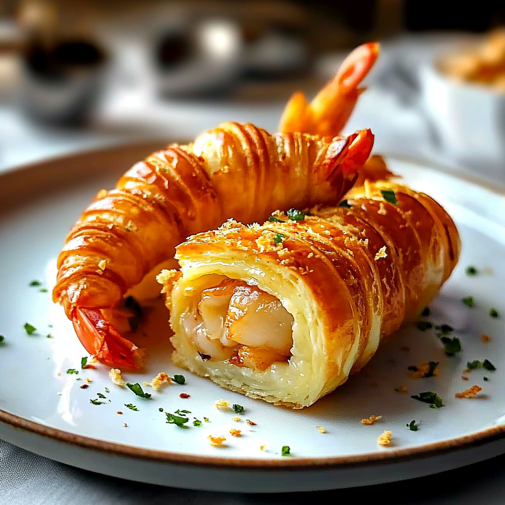 Crevettes en Croûte de Pâte Feuilletée : Une Recette Éblouissante pour Vos Soirées Gourmandes