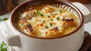 Soupe À L’oignon Gratinée Au Four : Réconfort Hivernal en Un Bol