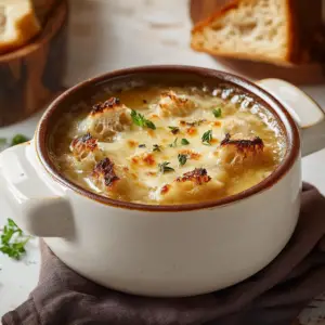 Soupe À L’oignon Gratinée Au Four : Réconfort Hivernal en Un Bol