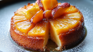 Gâteau Renversé à l'Ananas : Une Douceur Réconfortante Sans Sucre