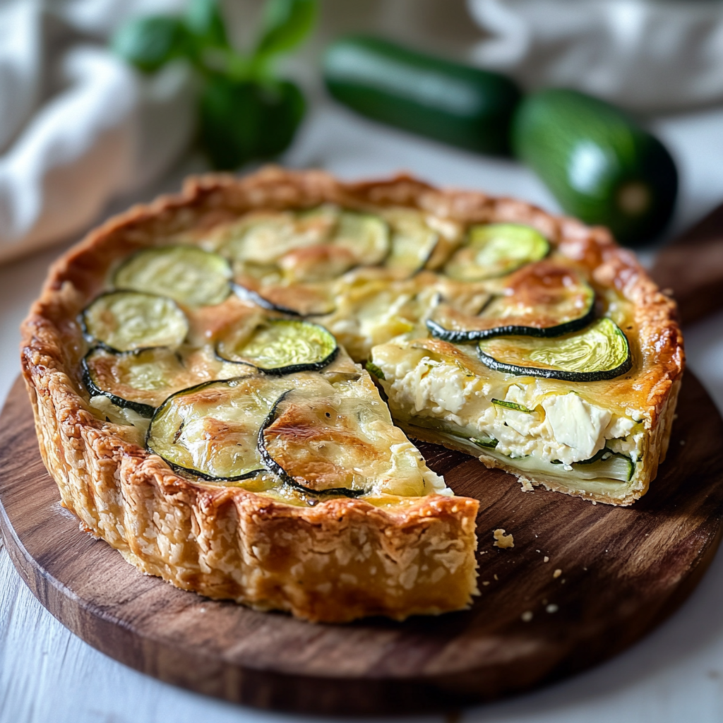 Recette de quiche sans pâte au chèvre et courgettes