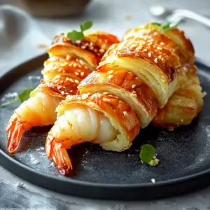 Crevettes en Croûte de Pâte Feuilletée : Une Recette Éblouissante pour Vos Soirées Gourmandes