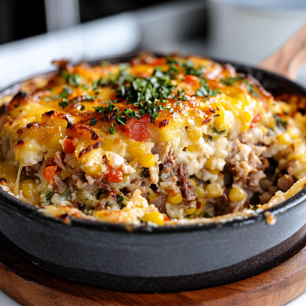 Gratin de Riz à la Viande Hachée à la Mexicaine : Un Voyage Culinaire Ensoleillé