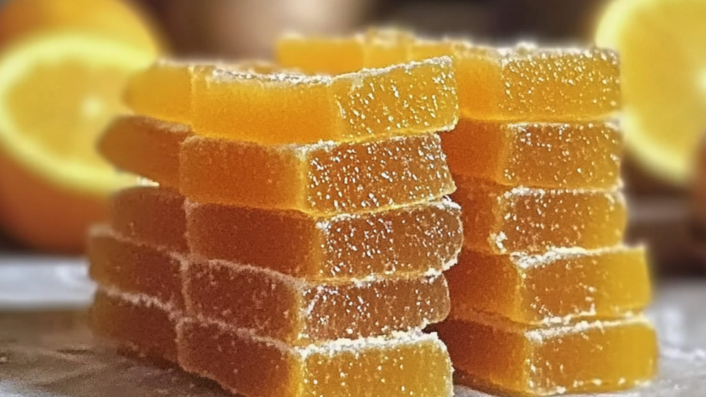la pâte de fruit orange et citron
