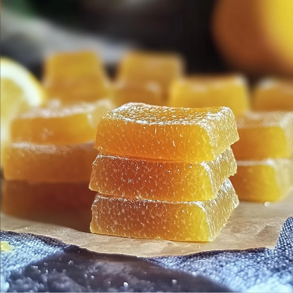 la pâte de fruit orange et citron