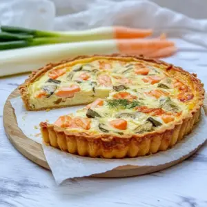 Recette Quiche aux poireaux et au saumon