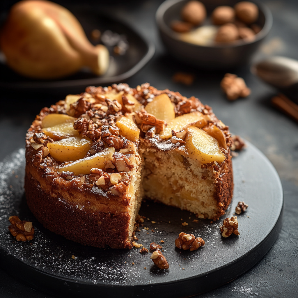 Cake aux Pommes Cannelle et Noix