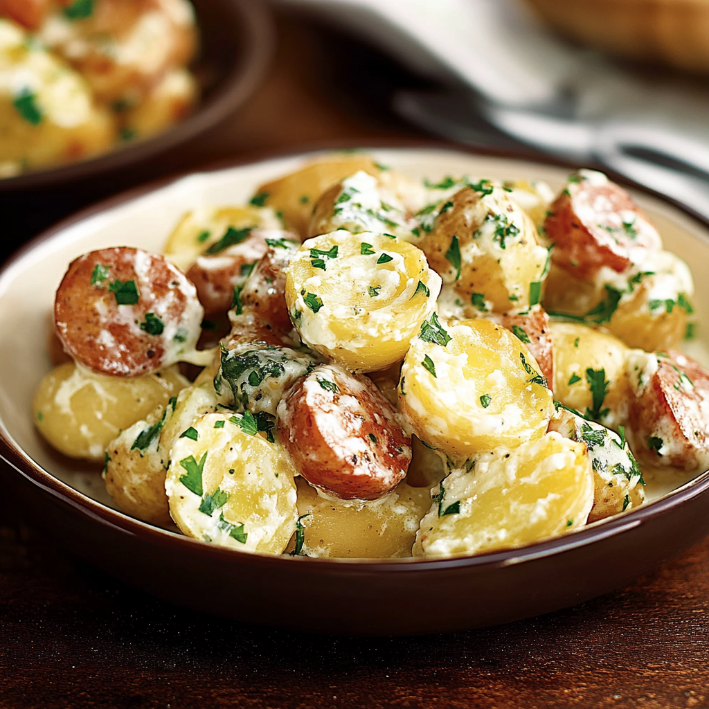 Pommes de Terre à la Sauscisse et aux Œufs