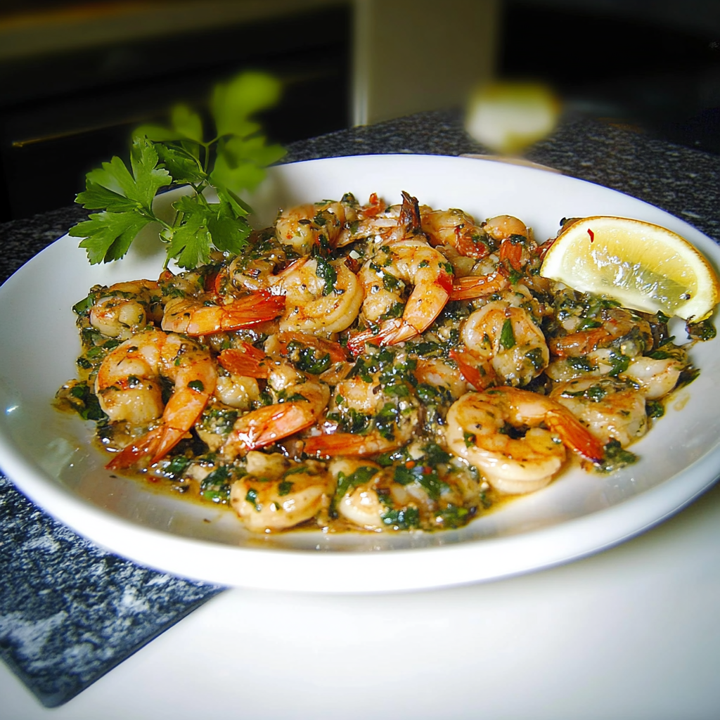 Crevettes Sautées à l'Ail et au Persil