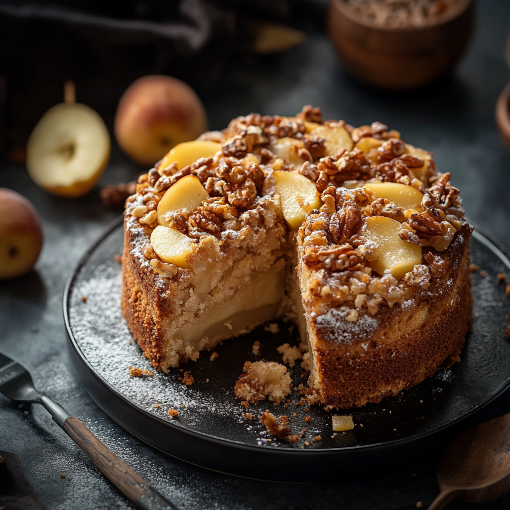 Cake aux Pommes Cannelle et Noix