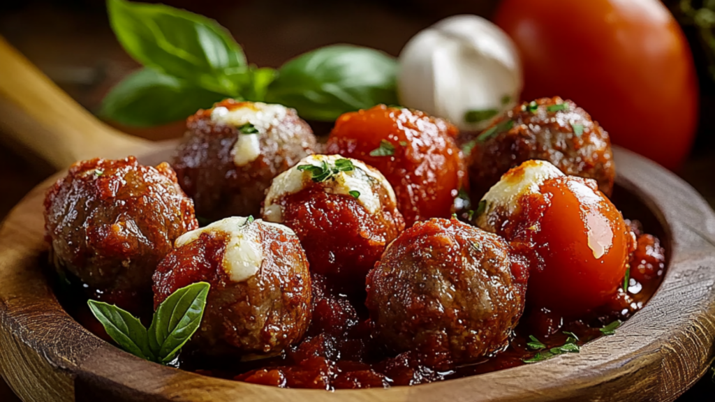 Boulettes de Viande à la Tomate et à la Mozzarella : Une Explosion de Saveurs Italienne