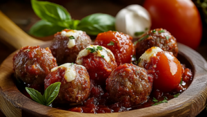 Boulettes de Viande à la Tomate et à la Mozzarella : Une Explosion de Saveurs Italienne