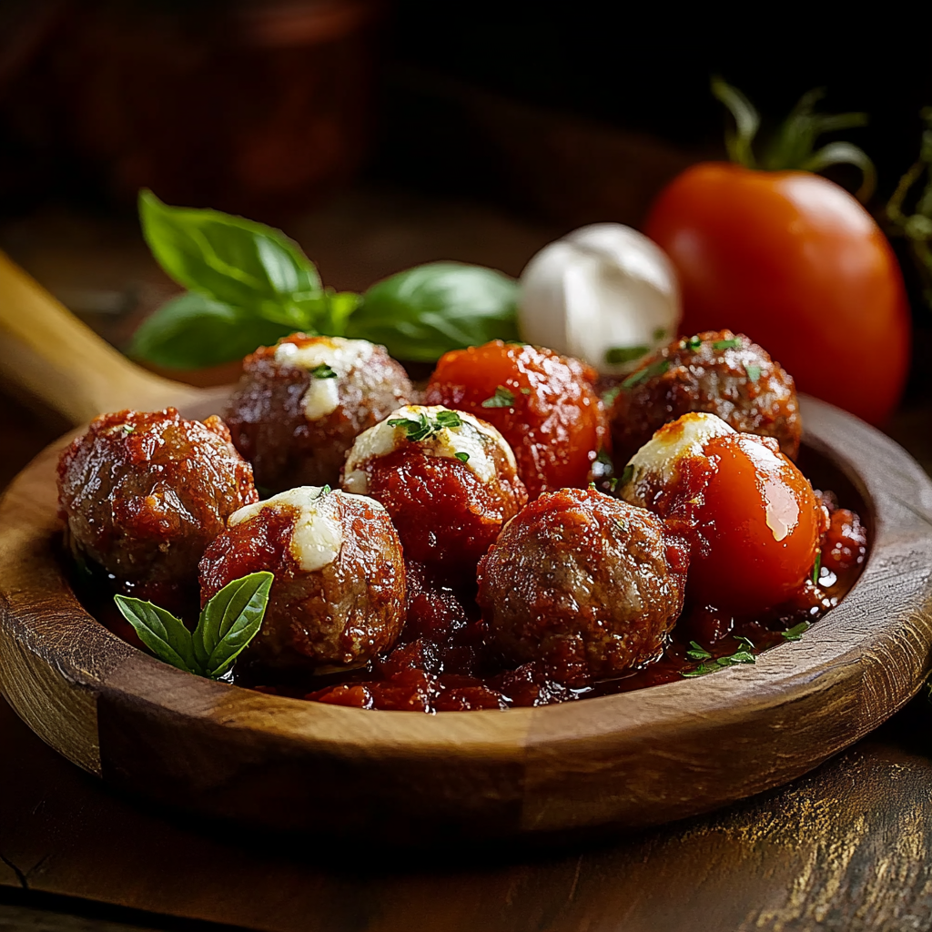 Boulettes de Viande à la Tomate et à la Mozzarella : Une Explosion de Saveurs Italienne