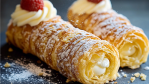 Recette de Cornets de Pâte Feuilletée Fourrés à la Crème Pâtissière