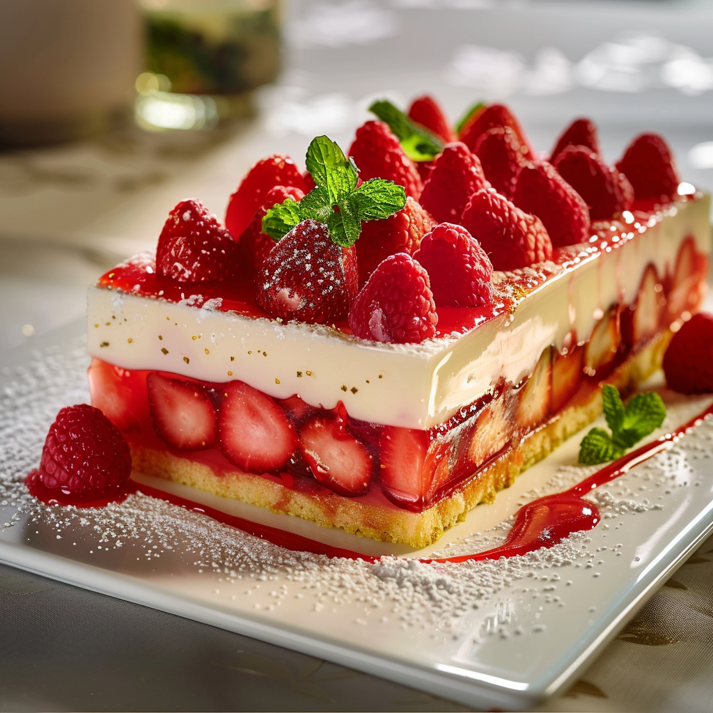 recette fraisier printanier depuis recettemoderne.com
