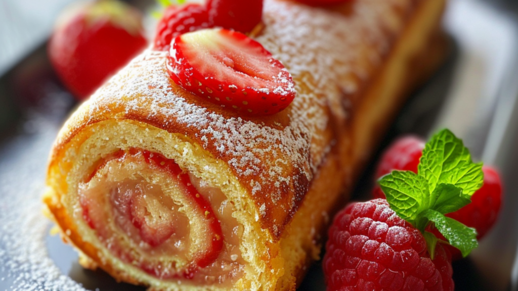Roulé à la fraise Depuis recettemoderne.com