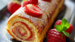 Roulé à la fraise Depuis recettemoderne.com
