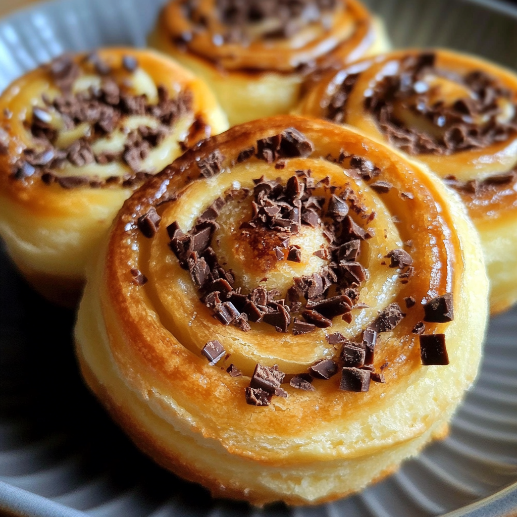 Roulés à la Crème Pâtissière et Chocolat