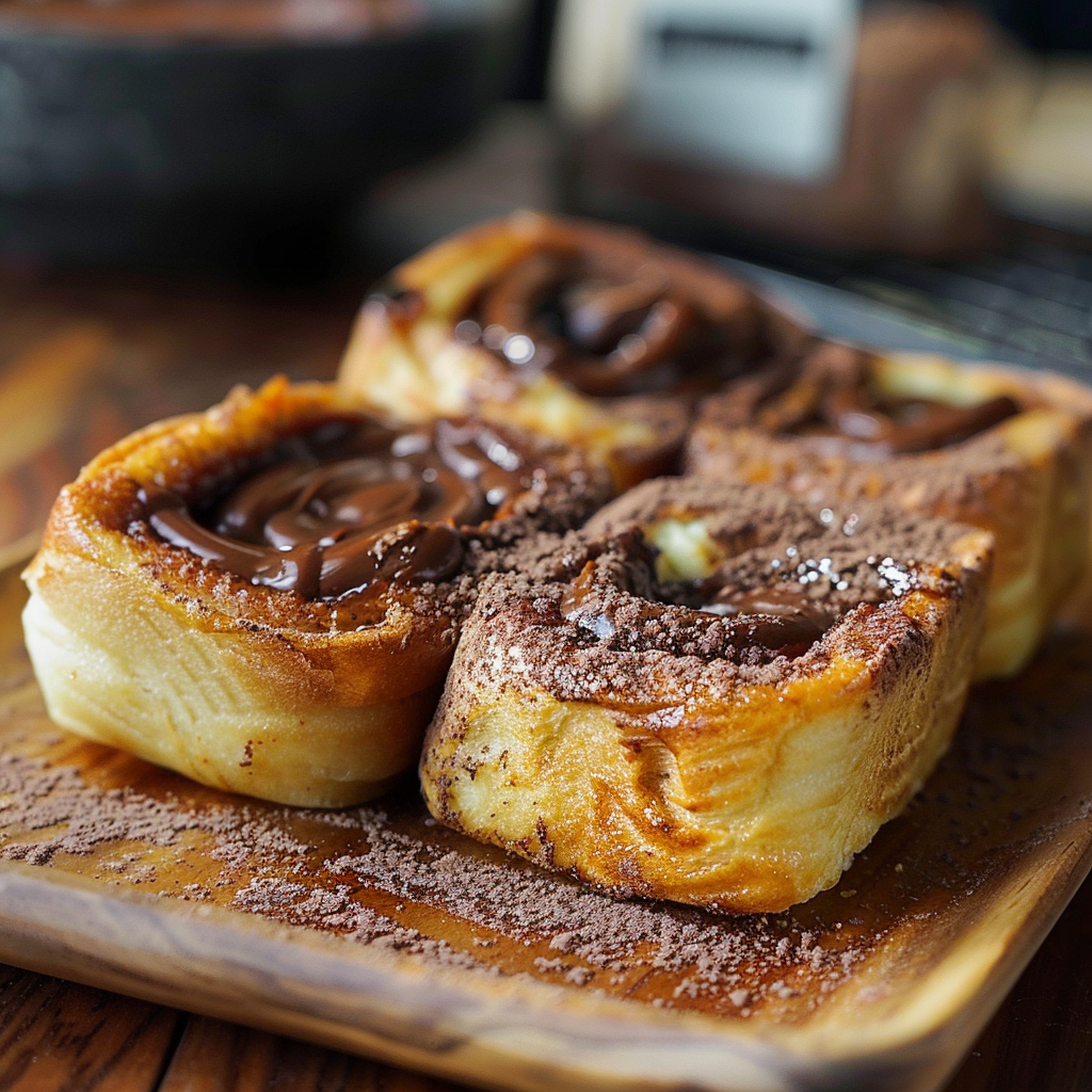 Recette gourmande : Pain de mie roulé au Nutella façon pain perdu