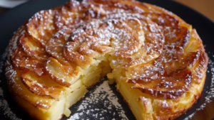 gâteau aux pommes à la poêle depuis recettemoderne.com