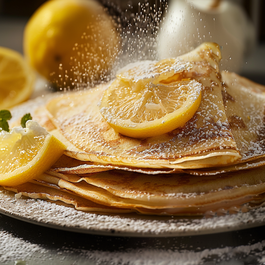 Recette de crêpes au citron et au sucre