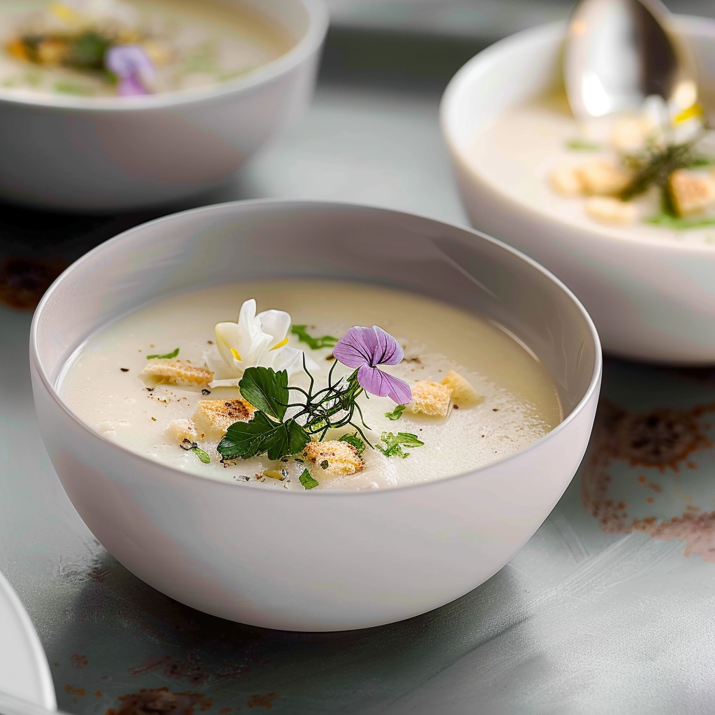 Recette de soupe crémeuse au chou-fleur