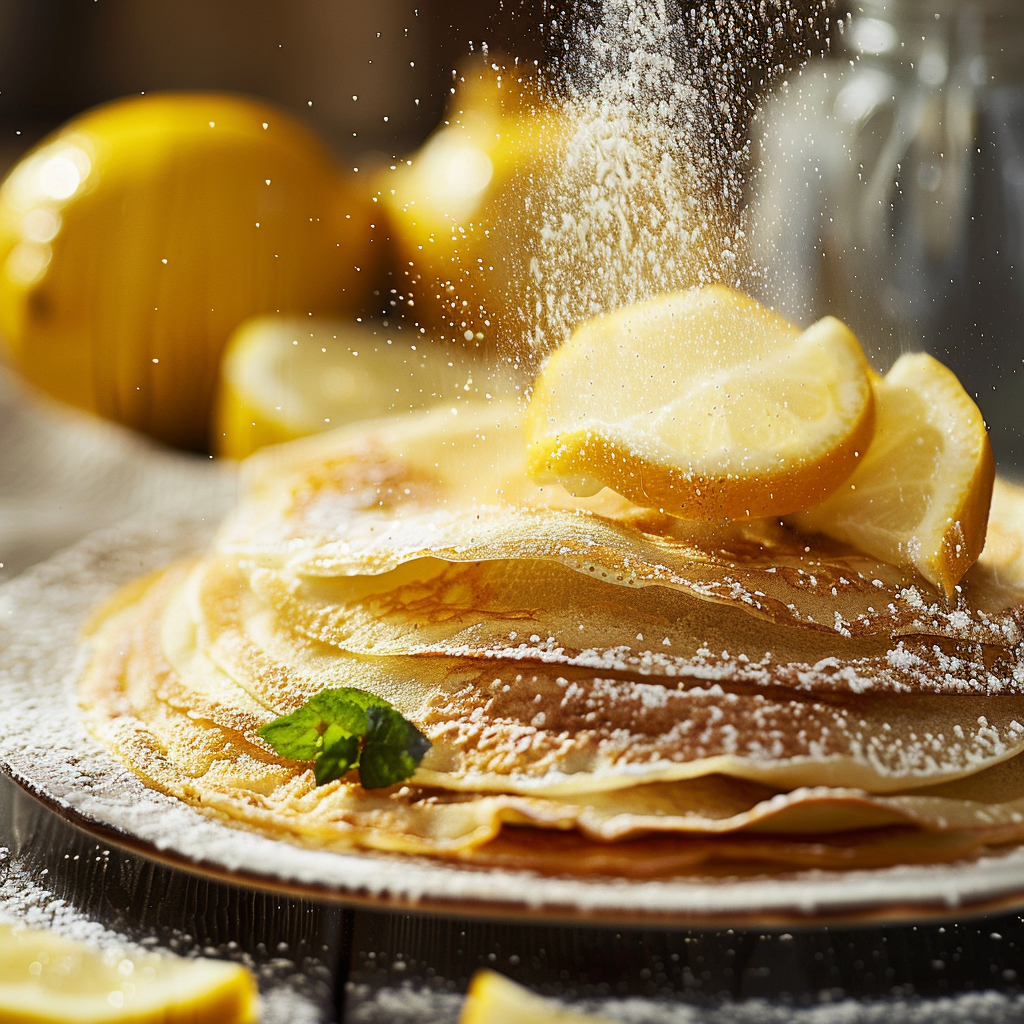 Recette de crêpes au citron et au sucre