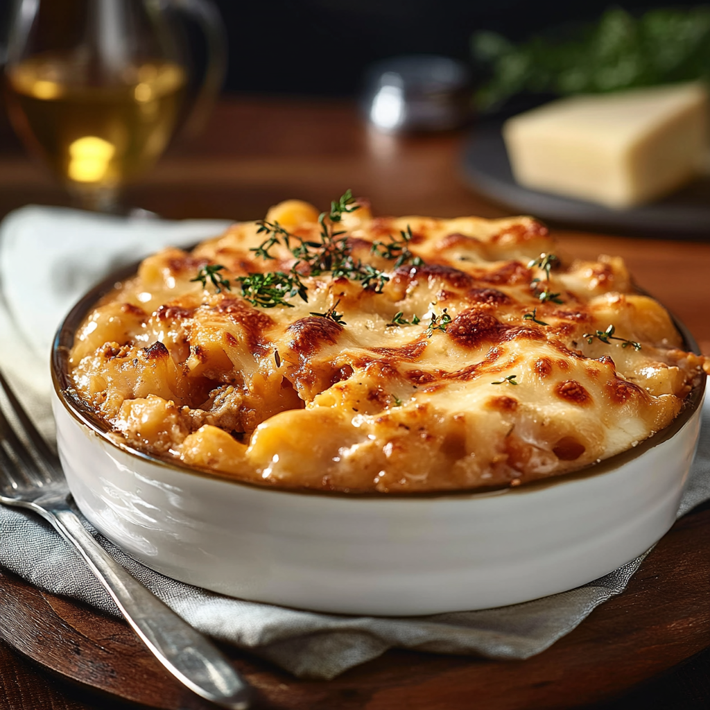 gratin de pâtes au thon