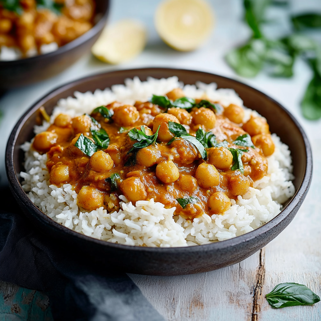 Curry de Pois Chiches à l'Indienne depuis recettemoderne.com
