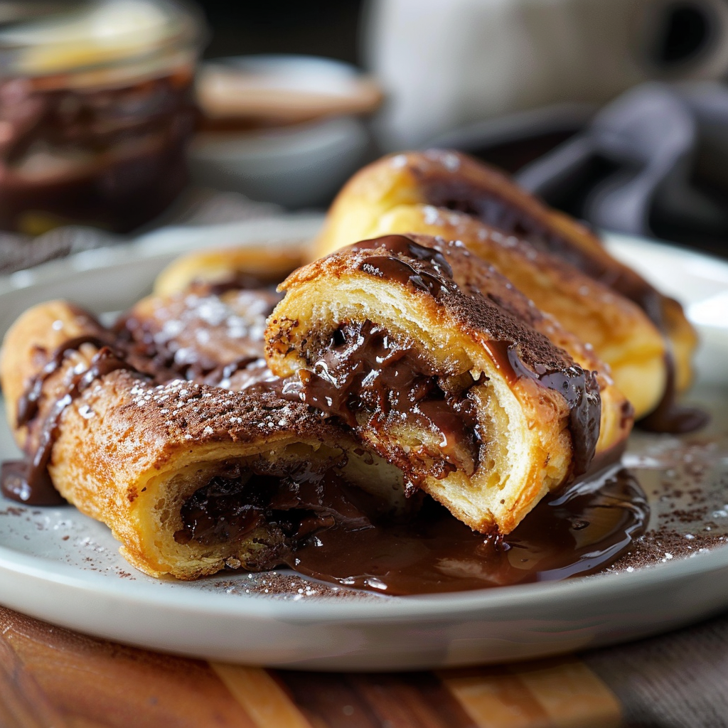 Recette gourmande : Pain de mie roulé au Nutella façon pain perdu