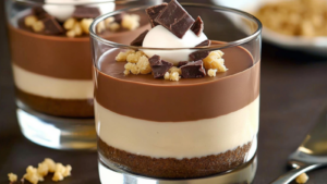 mousse aux trois chocolats en verrines