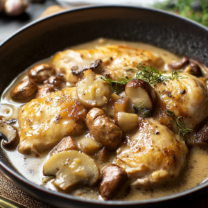 Poulet au Porto et Champignons depuis recettemoderne.com