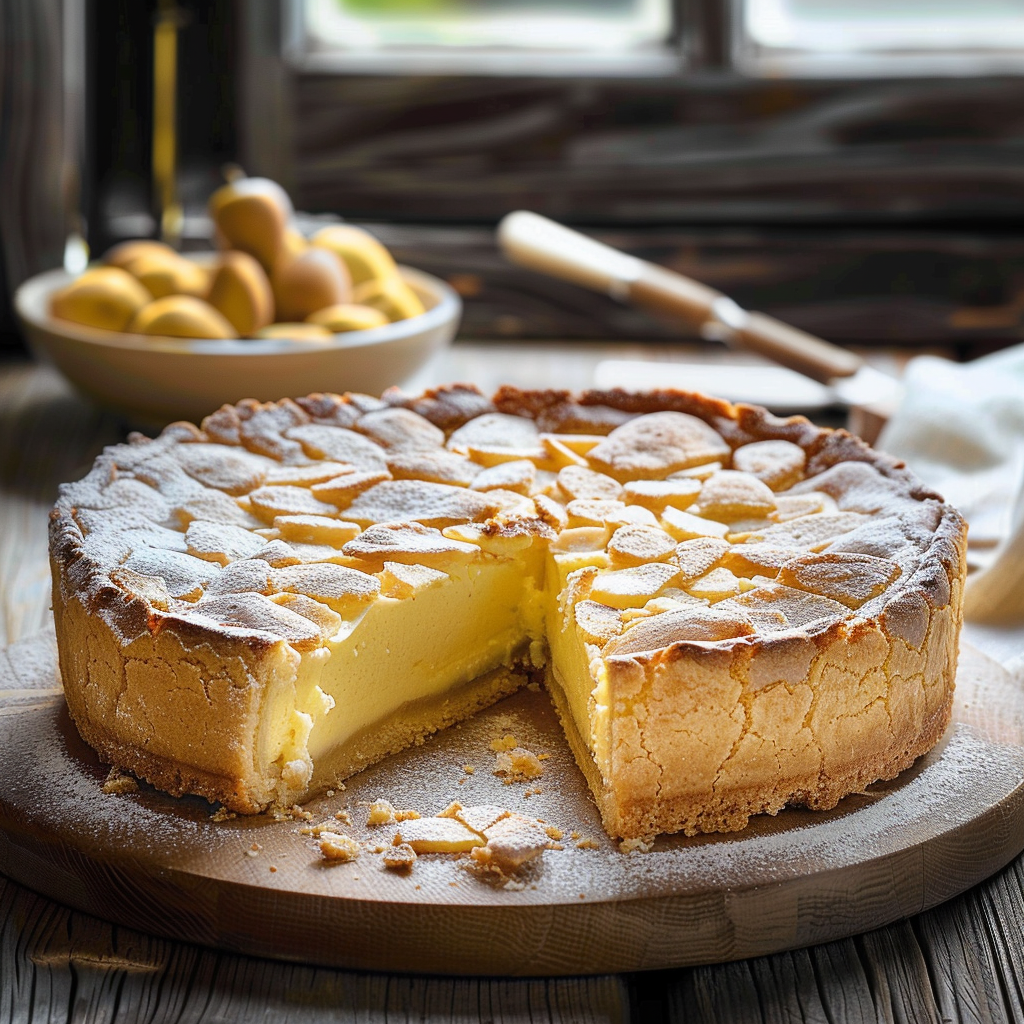 Recette de la Torta della Nonna depuis recettemoderne.com