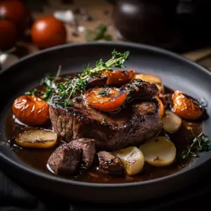 bœuf braisé aux dinde et à la tomate