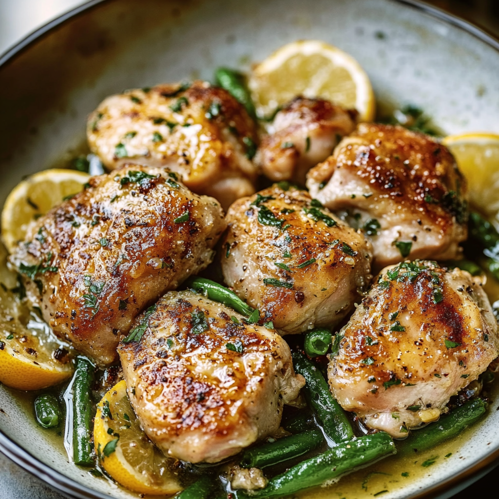 pour le cuisses de poulet à l'ail et au citron