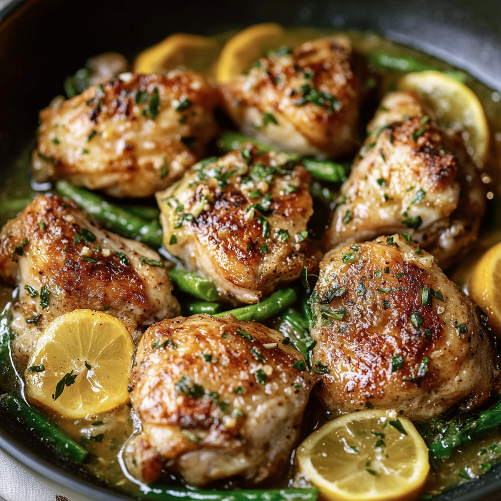 pour le cuisses de poulet à l'ail et au citron