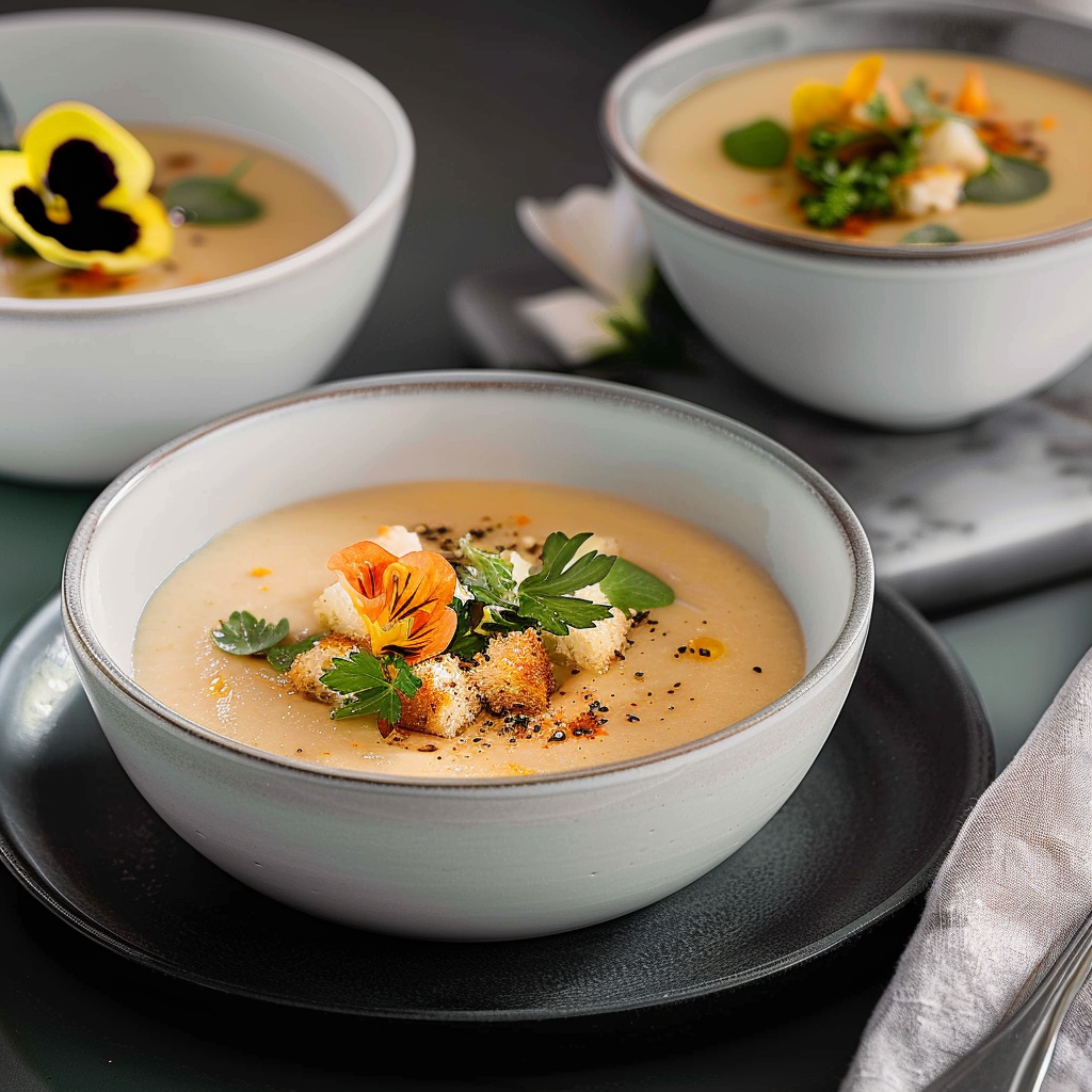 Recette de soupe crémeuse au chou-fleur
